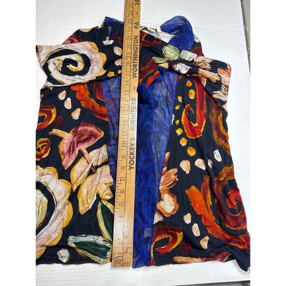 Soft Surroundings Langshire Topper Duster Floral Long Sleeve Open Front Size PS - Picture 6 of 6